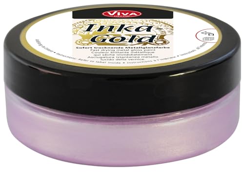 Viva Decor Inka Gold Gilding Wax2.3 oz (Rose Quartz) - Wax-Based Metallic Polishing Paste. Quick-Drying Metal Shine, High Gloss Effects for DIY. Decor Paste for Wood, Clay & Terracotta - color: Rose Quartz