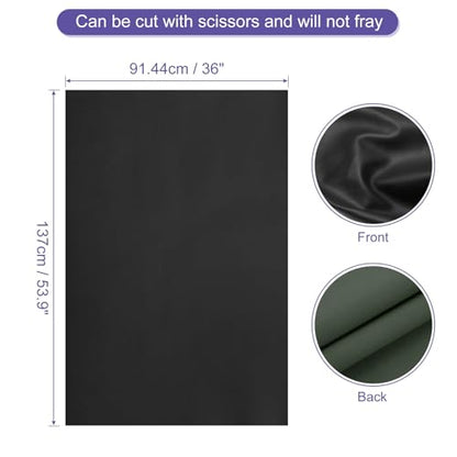 PATIKIL PU Faux Leather Fabric Nappa Grain 1 Yards Length 54"x36"x0.04" Soft Synthetic Leather Material Sheets 1mm Thick for Bags DIY Crafts, Black - color: Black, size: 54"x36"x0.04"
