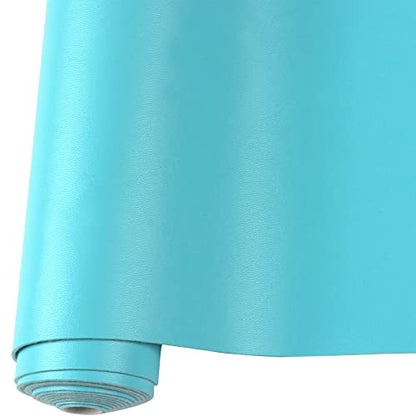 Smooth Solid Color Faux Leather Sheets Roll 12"X53" (30cmX135cm),Very Suitable for Making Crafts, Leather Earrings, Bows,Sewing (Sky Blue) - color: Sky Blue