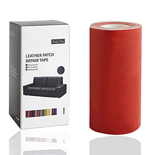 Leather Repair Tape kit Self Adhesive Patch Retro Orange 4x60 inch Heavy Duty for Furniture, Computer Chair, Couches - color: Retro Orange, size: 4*60 inch