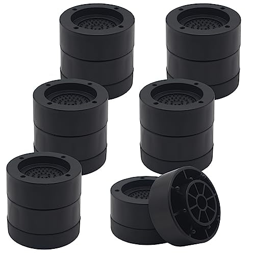 Furniture Risers Black Bed Risers 2 inch (Set of 6), Heavy Duty - color: Black-6 Pack, size: two layers (2.3 inch)