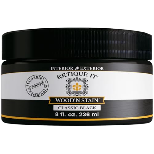 Retique It Wood'nStain Liquid Wood Gel Stain Interior/Exterior, 90 Classic Black, 8 oz - color: 90 Classic Black, size: 8 oz