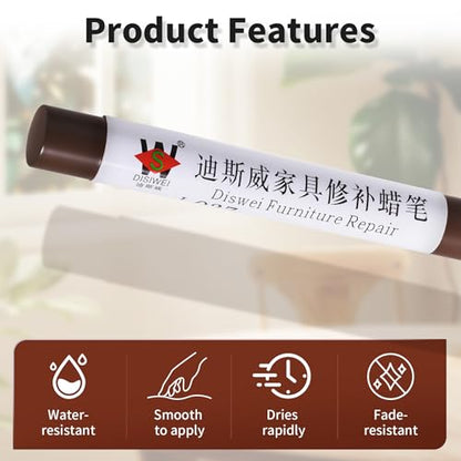 Wood Filler Sticks, Dark Brown, Scratch Repair Crayons - color: Dark Brown