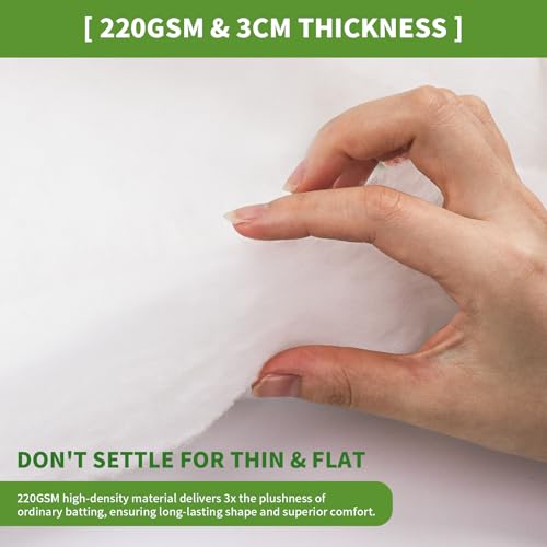 Upholstery Batting - 1/2 inch Thick Polyester Batting for Cushions, High Loft Cushion Wrap & Furniture Padding - 36" x 3 Yds - Super Soft Polyfill Batting for DIY, Sofa & Chair Repair - size: 36In x 108In