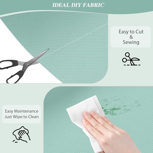 ANMINY 100% Waterproof Fabric Marine Canvas, 58" W 600D, 8 Yards Aqua - color: Aqua, size: 8 Yards
