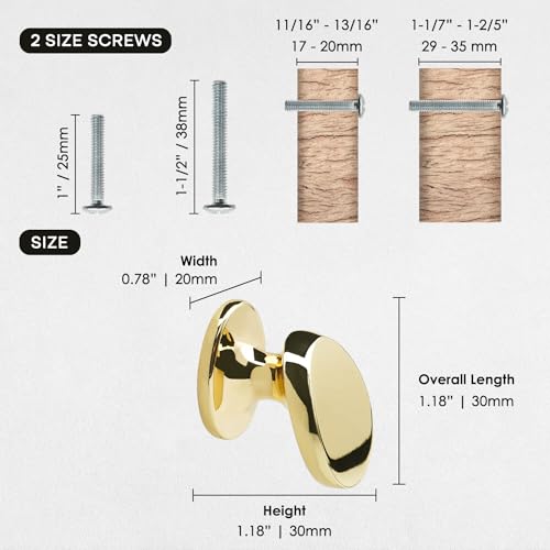 4 Pack Cabinet Knobs Polished Gold Solid Zinc Alloy Polished Brass Pulls for Dresser Drawers Shiny Gold Kitchen Cupboard Bathroom Furniture Hardware - color: 4pack - Polished Gold, size: Knob