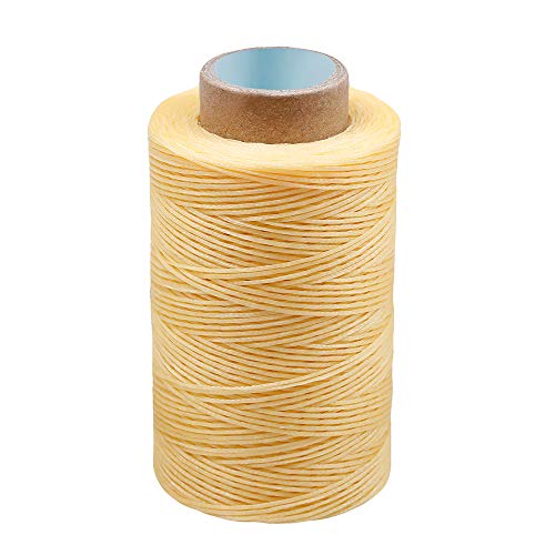 284Yards Leather Sewing Thread Waxed, Waxed Polyester Cord, Wax String - color: Apricot