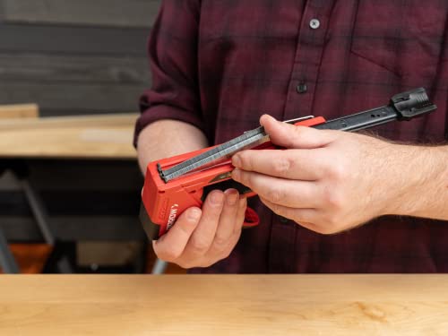 Arrow T501 5-in-1 Manual Staple and Nail Gun, Wire Stapler, and Brad Nailer for Wood, Upholstery, Construction, Insulation, Crafts, Fencing, and Cable, Black/Red - size: (Pack of 1)