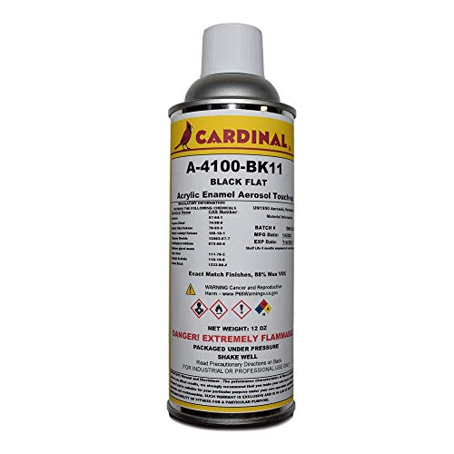 BLACK Powder Coat Touch-up Spray Paint | Car Parts and Repair Refinishing Clear Coat for Permanent Sealing of Coated Surfaces (BK11 FLAT) - color: BK11 FLAT