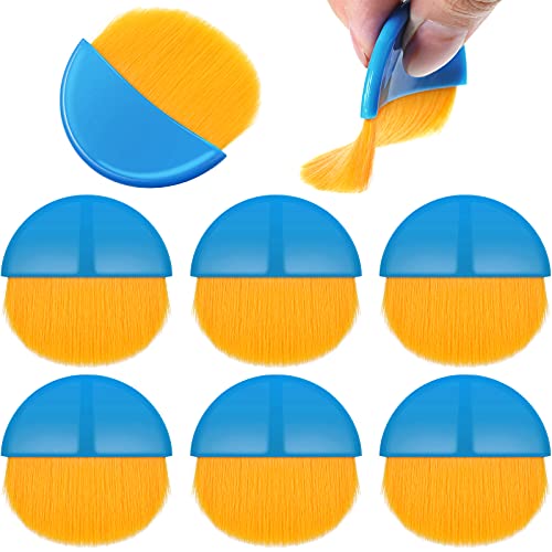 Boao 8 Pcs Flat Paint Brushes Applicator for Painting Bulk, Blue and Brown - color: Blue and Brown