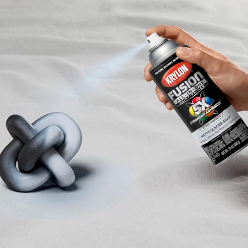 Krylon Fusion All-In-One, Matte, Glacier Gray, 12 oz - color: Glacier Gray, size: 12 Ounce (Pack of 1), style: Matte