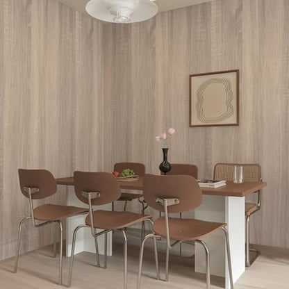 Boobest Natural Gray Oak Contact Paper for Cabinets Wood Textured Wallpaper - color: Gray, size: 24" x 196.8"