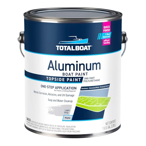 TotalBoat Aluminum Boat Marine Topside Paint - Light Gray Gallon - color: Light Gray, size: 128 Fl Oz (Pack of 1)