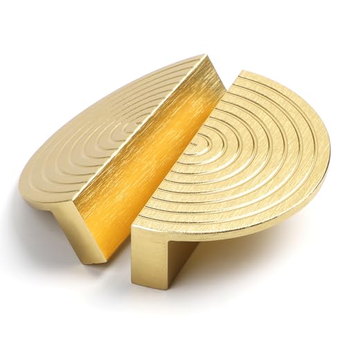 BaiNong 4 Pack Gold Drawer Pulls 3" Cabinet Handles Traditional Retro - color: 2 Pack 3" Semicircle
