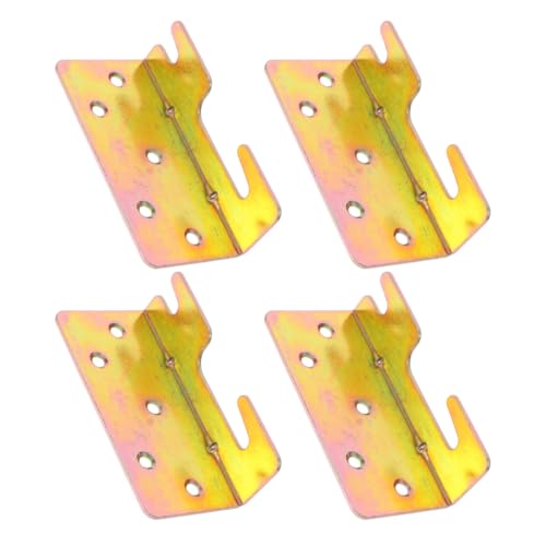 Ciieeo Bed Frame Connectors 4 Pack Heavy Duty Bed Rail Bracket Hardware for Posts Bunk Beds Headboards Universal Hinge Connectors 3.62 X 1.85 X 1.02 in