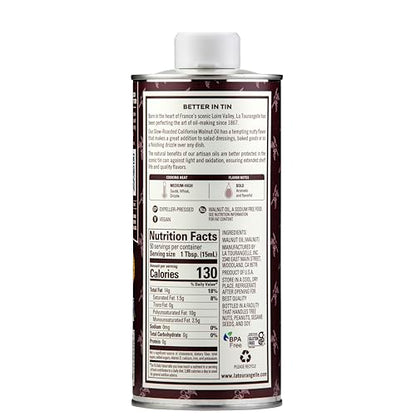 La Tourangelle Roasted Walnut Oil, for Cooking, Baking & Beauty, 25.4 fl oz - size: 25.4 Fl Oz