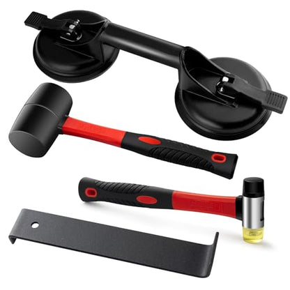 Mister Rui Floor Gap Fixer Kit for Vinyl Floors, Suction Cup & 2 Mallets