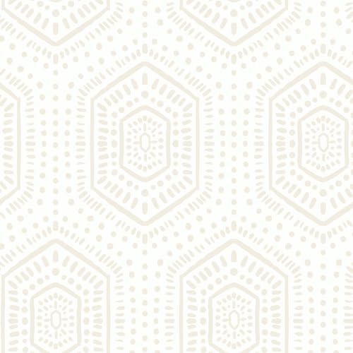 Heroad Hexagon Peel and Stick Wallpaper Boho Contact Paper Geometric Wallpaper White and Beige Polka Dot Wall Paper Removable for Bedroom Cabinets Self-Adhesive Decoration Thicken Vinyl 17.3"x78.7" - color: Hexagon- White and Beige, size: 17.3" x 78.7"