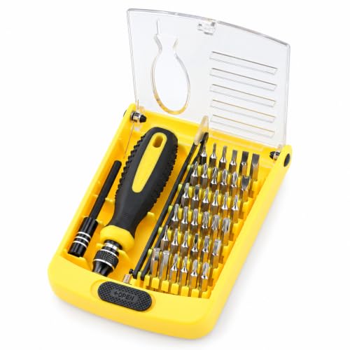 38 PCS Precision Screwdriver Set Electronics Repair Tool Kit - color: Black Yellow, size: 38PCS