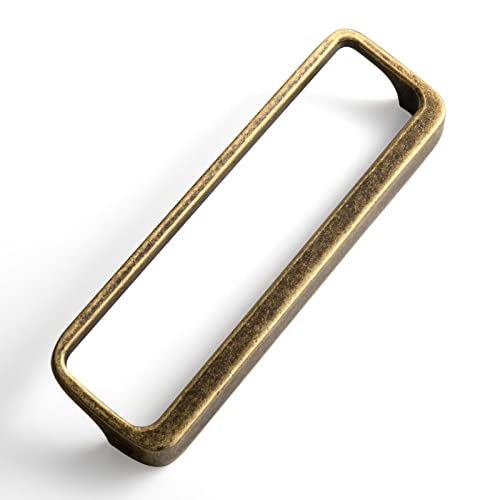 Goo-Ki Antique Brass Cabinet Pulls with Hole Center 5''(128MM),Retro Zinc Alloy Drawer Pulls for Drawer,Wardrobe,Cupboard,6 Pack - color: Antique Brass, size: 5'' HOLE CENTERS