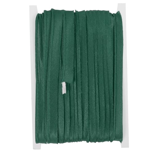 YELARXI 1/2 Inch Maxi Piping Bias Tape, 20 Yards Piping Trim with Cord Satin Binding Lip Cord Trim Fit for Sewing Garment Webbing Trimming Crafts Decorating - (Dark Green) - color: Dark Green