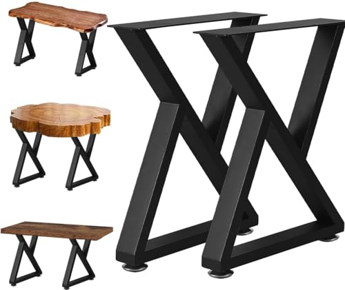 NXN-HOME 16'' Tall Metal Table Legs for Furniture, Bench Legs, Coffee Table Legs, DIY Furniture Legs Set of 2