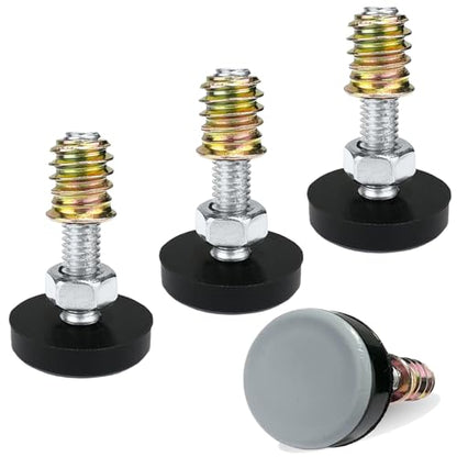 WAFJAMF 4 Pack M8 Thread Leveling Feet 28mm PTFE Bottom Furniture Glides - size: 28mm Base M8x1.5"-4 Pack
