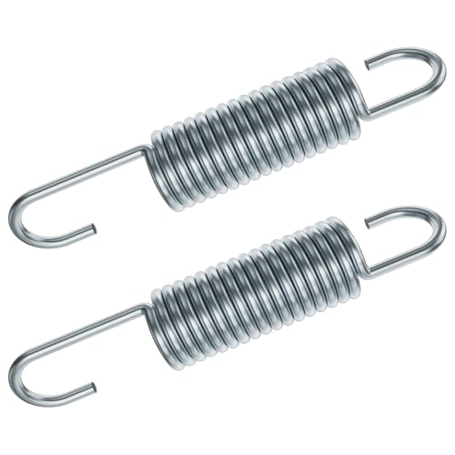 3-5/8 Inch Replacement Recliner Chair Mechanism Furniture Tension Springs Long Neck Style ，Long Neck Hook Style-Recliner Replacement Parts-3.46 Inch Inside Hook to Hook (Silver White 2Pcs) - size: 3-5/8 in 2Pcs