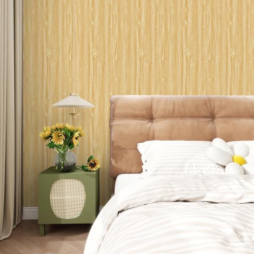 Peel and Stick Wallpaper Light Oak Wood Grain Contact Paper 15.7" x 118.1" - color: Oak, size: 15.7" x 118.1"