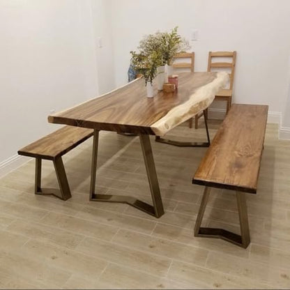 28 Inch Dining Table Legs, 28" W Metal Desk Legs for Table Set of 2 - color: Trapezoidal