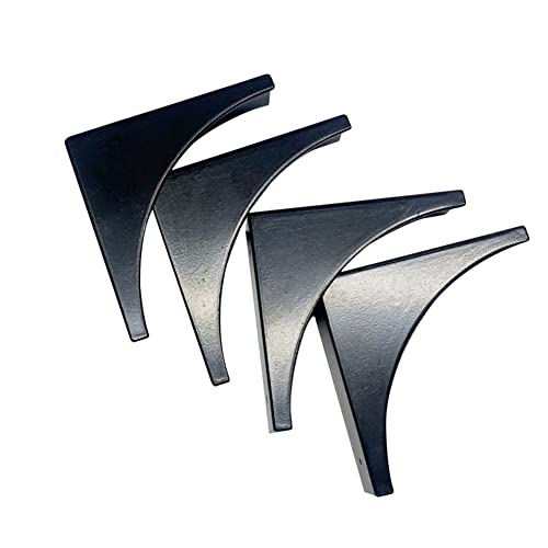 Corner Guards Black Metal Corner Protector - Table Decorative Corner Guards for Furniture,Wood Box,Desks,Cabinet,Wooden Frame, Rust-Proof Zinc Alloy Table Corner Guards - 4 Pcs - color: Black