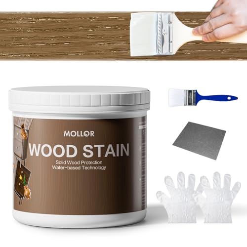 32 Oz Water Based Wood Stain and Sealer in One, Natural, with Tools - color: Natural, size: 32 FL.OZ