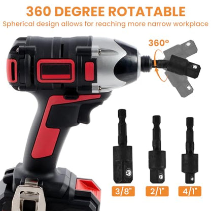 21Pcs Right Angle Drill Attachment Set Include 2Pcs Flexible Drill Bit Extension 3Pcs 360° Rotatable Socket Adapter 2Pcs Hex Shank 105° Right Angle Attachment 10 Screwdriver Bits(COLOR:black)