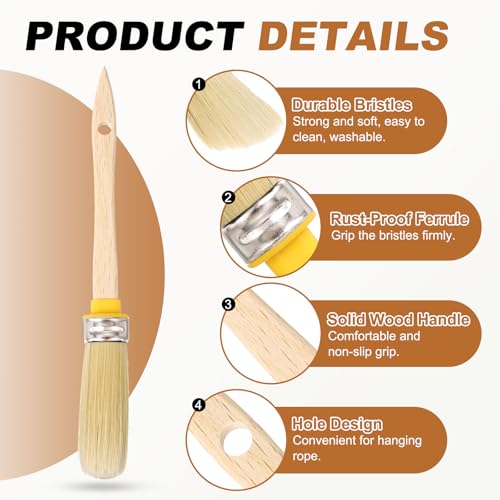 uxcell Wax Paint Brushes 2x0.7 Chalk Stencil Brush Oval PET Fiber Bristle - size: 2 x 0.7 Inch