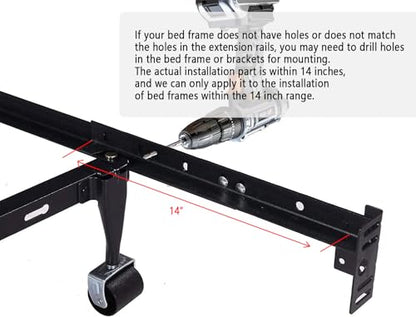 Bed Frame Footboard Extension Brackets Set Attachment Kit
