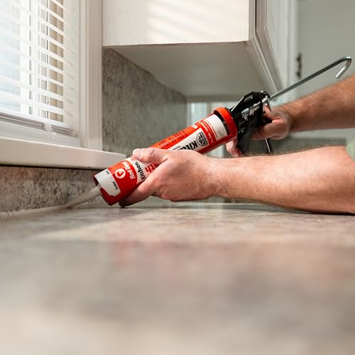 Red Devil 040520 Duraguard Kitchen & Bath Siliconized Acrylic Caulk, 5.5 oz. Squeeze Tube, Biscuit, 12 Pack, Made in USA - color: Biscuit, size: 5.5 oz., style: 12 - Pack