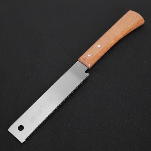 Small Hand Saw, Beech Wood Handle, Flush Cut Tool, 12 Inch Precision Trim Tool for Carpentry, Garden and Outdoor