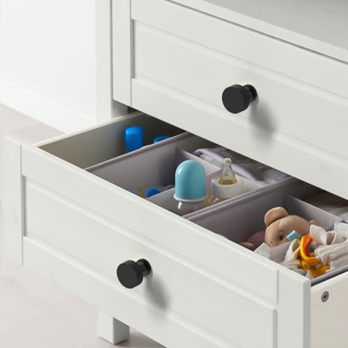 Matte Black Knurled Cabinet Knobs Round Drawer Pulls 10 Pack - color: Matte Black, size: Flat Round Knobs