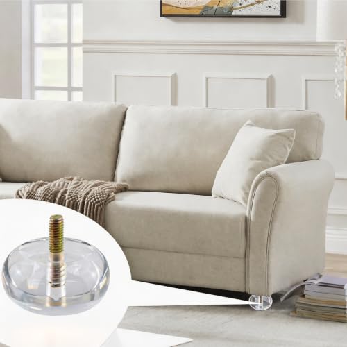 Round Acrylic Furniture Legs, 1.28 Inch Height, 4Pcs - size: H 1.28 Inch