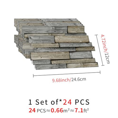 24pcs Peel and Stick Backsplash Tile Wall Stickers 9.68x4.72 inch - color: Hzw-xy-htp-103