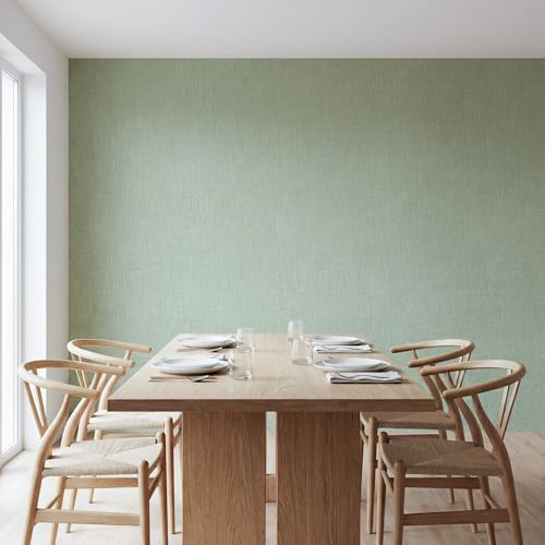 WADILE Grasscloth Peel and Stick Wallpaper 15.7in x 787.4in, Textured Contact Paper for Cabinets, Faux Linen Wall Paper Pull and Stick, Fabric Vinyl Wallpaper Self Adhesive Light Green - color: Light Green, size: 15.7" x 787.4"