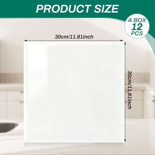 Peel and Stick White Wall Tiles for Backsplash 11.8" x 11.8", 12-Pack - color: Pure White, size: 11.8" x 11.8" x 2.2mm