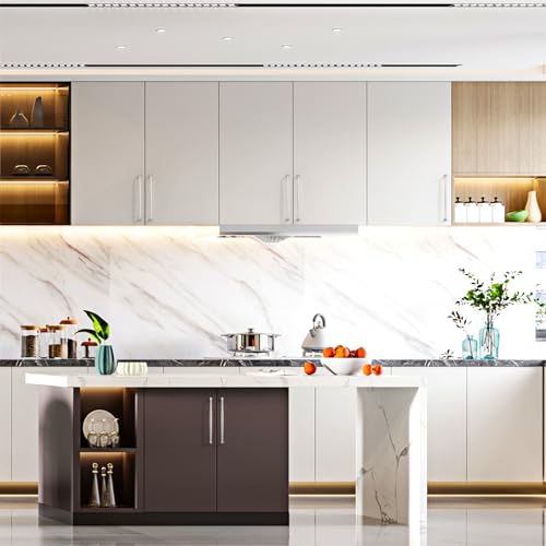 Asidrama Brushed Satin Nickel Cabinet Pulls Solid Handles,7.5 Inch,10 Pack - color: Brushed Satin Nickel, size: 7.5" Hole Center(192mm)