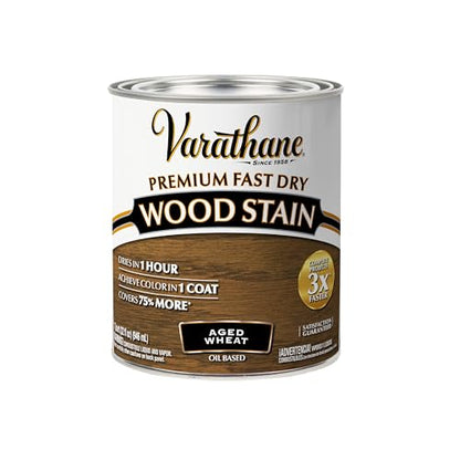 Varathane Premium Fast Dry Aged Wheat Wood Stain - color: Aged Wheat, size: 1 Quart (Pack of 1)