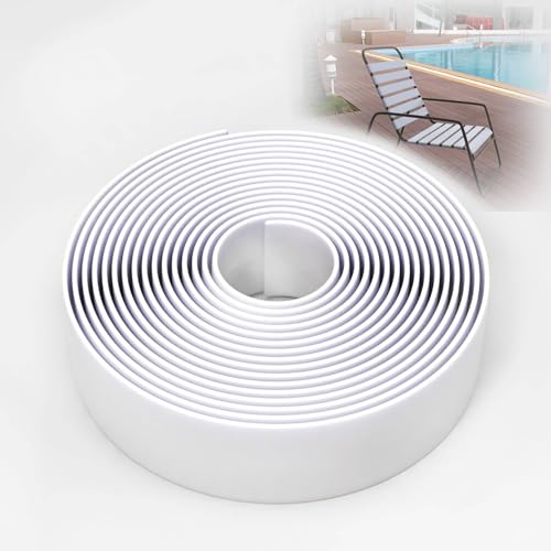 1.5 Inch Wide, 100ft Long Vinyl Strap - Replacement Straps for Patio Chairs - Vinyl Strapping for Patio Furniture Repair - Durable Seat Repair Kit for Lawn Chairs, Outdoor Furniture (White) - color: White