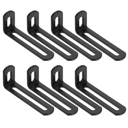 uxcell 8 Pcs Adjustable Right Angle Brackets 3.1"x1.2"x0.7" Black - color: Black, size: 3.1"x1.2"x0.7"