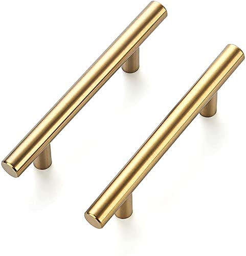Ravinte Brushed Brass Cabinet Handles Round Drawer Pulls 6 Inch 5 Pack - color: Brushed Brass