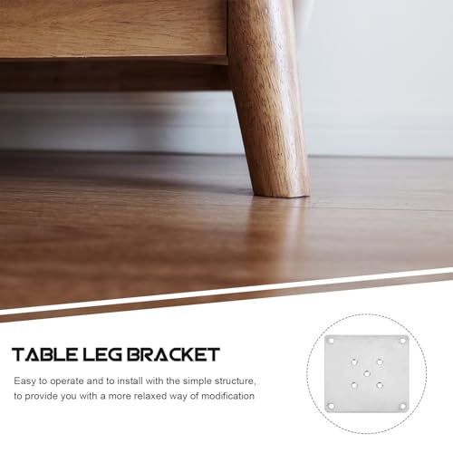 Mounting Plates for Furniture Legs: 8 PCS Table Leg Mounting Plate Furniture Leg Attachment Plates Flat Connector Attachment Bracket Base for Sofa Cabinet Chair Seat Repair Replacement