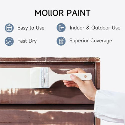 Matte Wood Furniture Paint, Cream White, 32 Fl Oz with Tools - color: Cream White, size: 32 Fl Oz (Pack of 1)