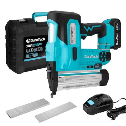 DURATECH 20V 18GA Cordless Brad Nailer & Staple Gun
